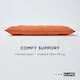 image 4 of Homescapes 4 x Seat Pads Luxury Cotton Indoor Outdoor Garden Dining Cushion Burnt | Orange | 40 x 40 cm | 4