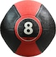 image 2 of Medicine Ball with Handles - 8kg (Red)