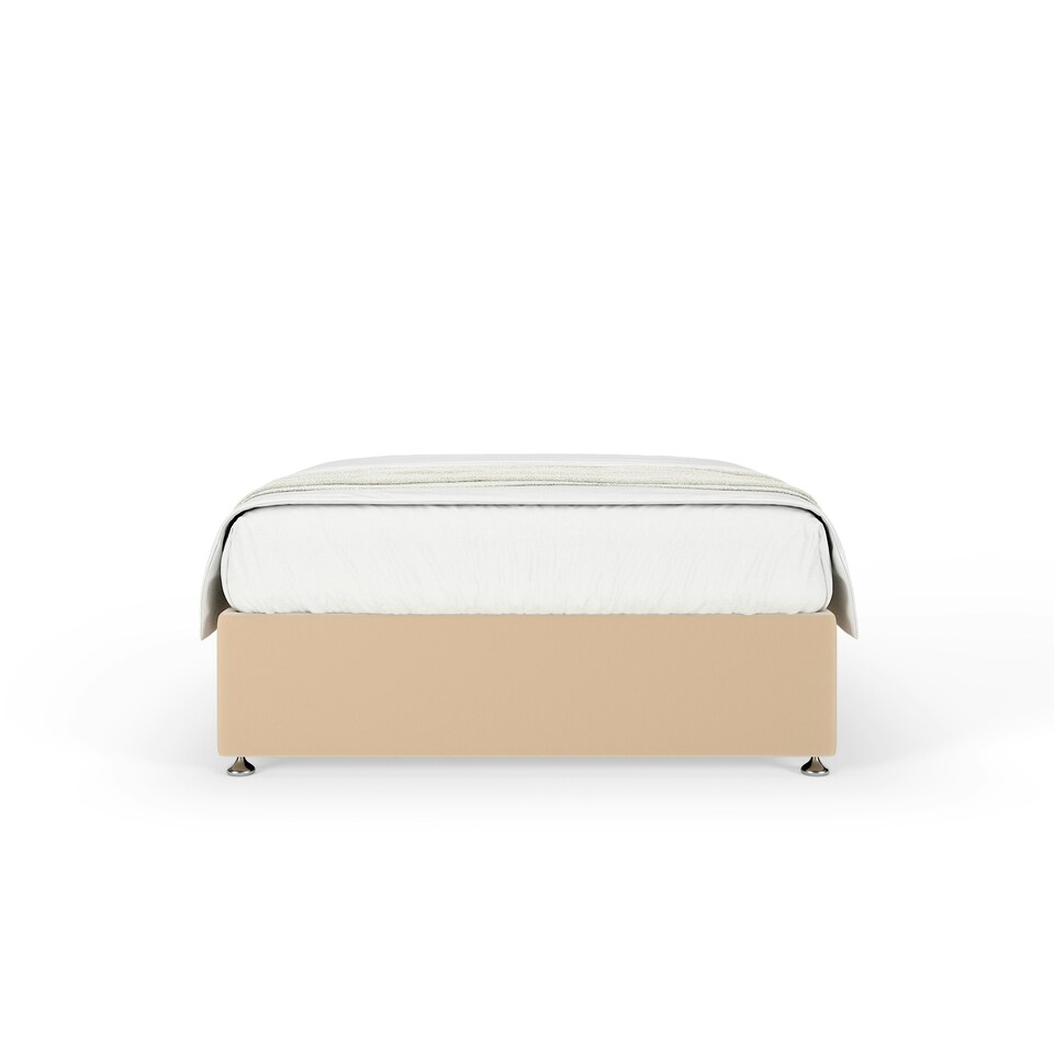 image 1 of Signature Platinum 2000 Pocket Sprung Natural Plush Velvet Divan Set Small Double