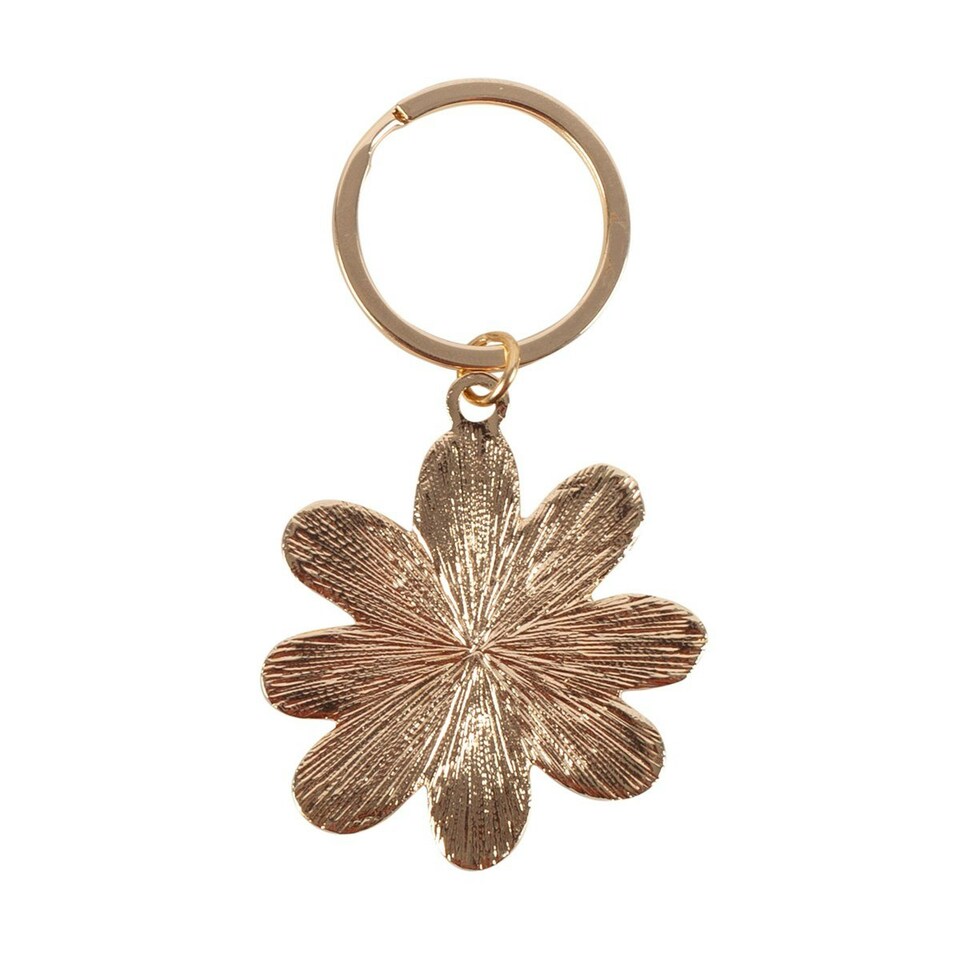 image 1 of Something Different Spring Time Daisy Enamel Keyring - Yellow/White - One Size