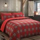 image 1 of Velosso Check Teddy Fluffy and Warm Fleece Duvet Cover Set Red | Red | Single