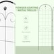 image 5 of Outsunny Set of 2 Metal Trellis for Climbing Plants, Floral Design, 50 x 180cm