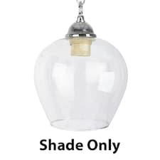 ValueLights Classic Style Clear Glass Bell Dome Ceiling Lamp Pendant Light Shade