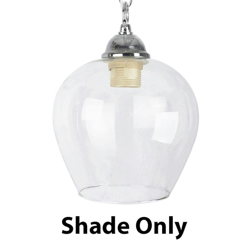 image 1 of ValueLights Classic Style Clear Glass Bell Dome Ceiling Lamp Pendant Light Shade