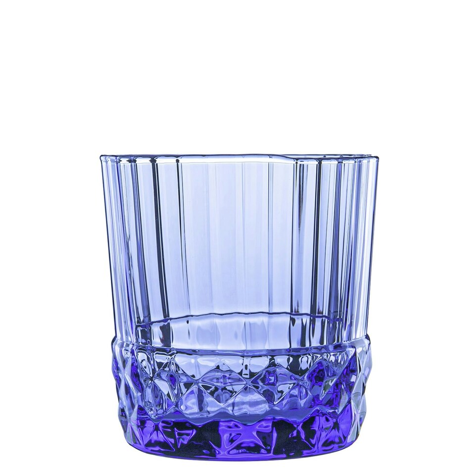 image 1 of Bormioli Rocco America '20s Water Glasses - 370ml - Sapphire Blue - Pack of 6