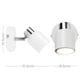 image 7 of ValueLights Benton White Indoor Wall Spotlight and Warm White Bulb