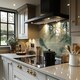 image 2 of Feathers Fantastic Birds With Decorative Ornaments Splash Back | White