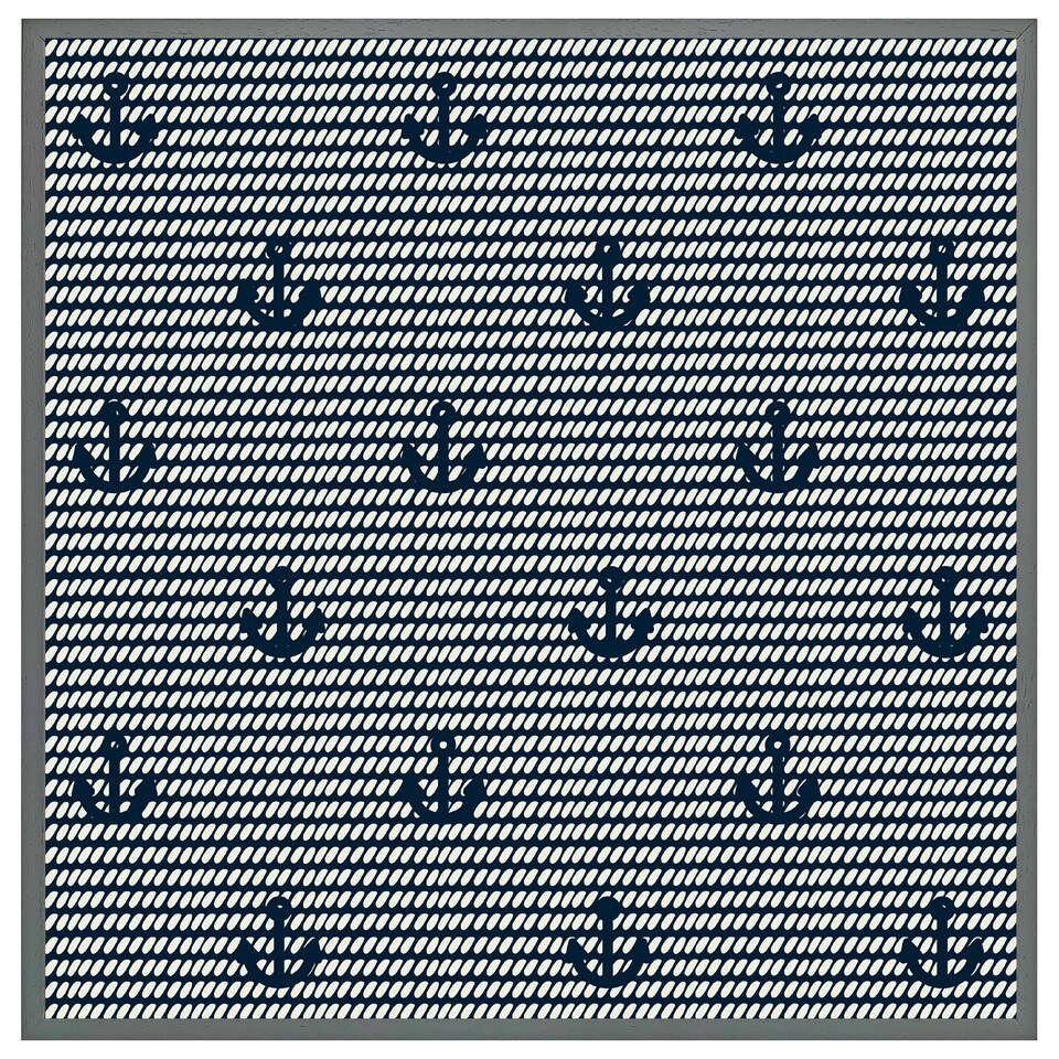 image 1 of Anchors on rope pattern (Picutre Frame) Brown | L
