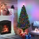 image 2 of HOMCOM 5FT PreLit Fibre Optic Artificial Christmas Tree Holiday Xmas Decor with Tree Topper MultiColour