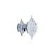 image 2 of 35mm Fixed Length Metal Curtain Pole Set Chrome Luxe Aztec Finial 220cm | Silver | Silver