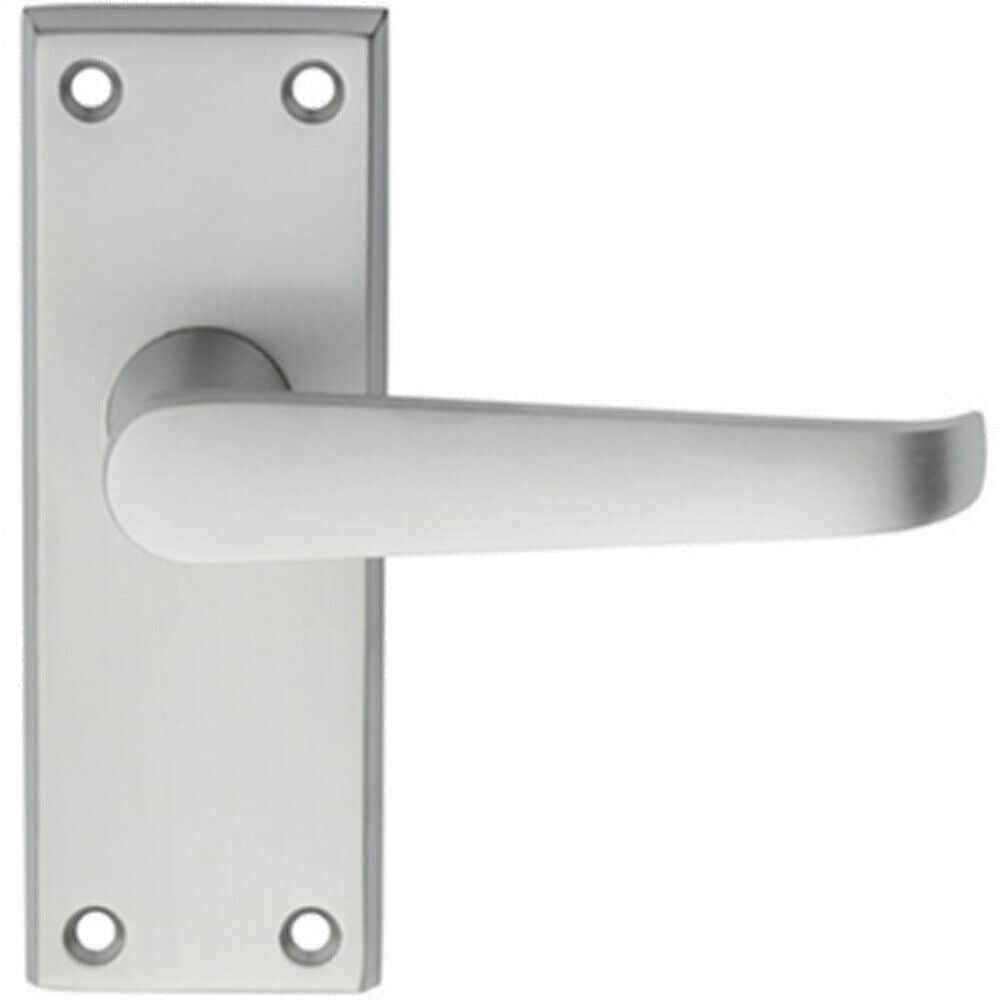 Loops PAIR Straight Handle on Short Latch Backplate 118 x 42mm Satin Chrome