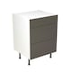 image 1 of 3 Drawer Base Unit 600mm w/ Slab Cabinet Door - Ultra Matt Graphite Grey | Ultra Matt Graphite