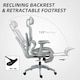 image 10 of HOMCOM Ergonomic Office Chair Swivel Computer Chair with 3D Armrest Grey Black