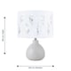 image 6 of Set of 2 Tuscan - White Ceramic Lamps with White Fern Shade | White | White | Large | 2