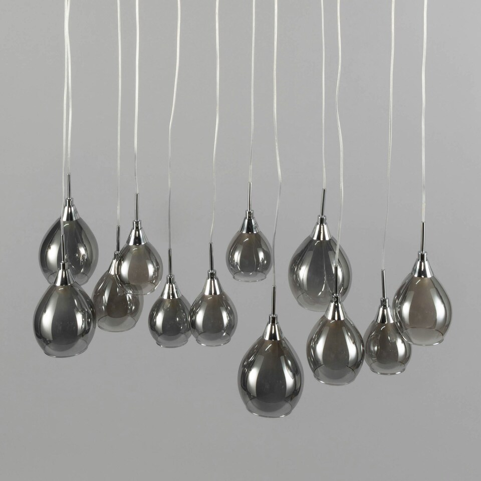 image 1 of BHS Carmella Diner Ceiling Pendant Bar | Silver | Smoke | 1
