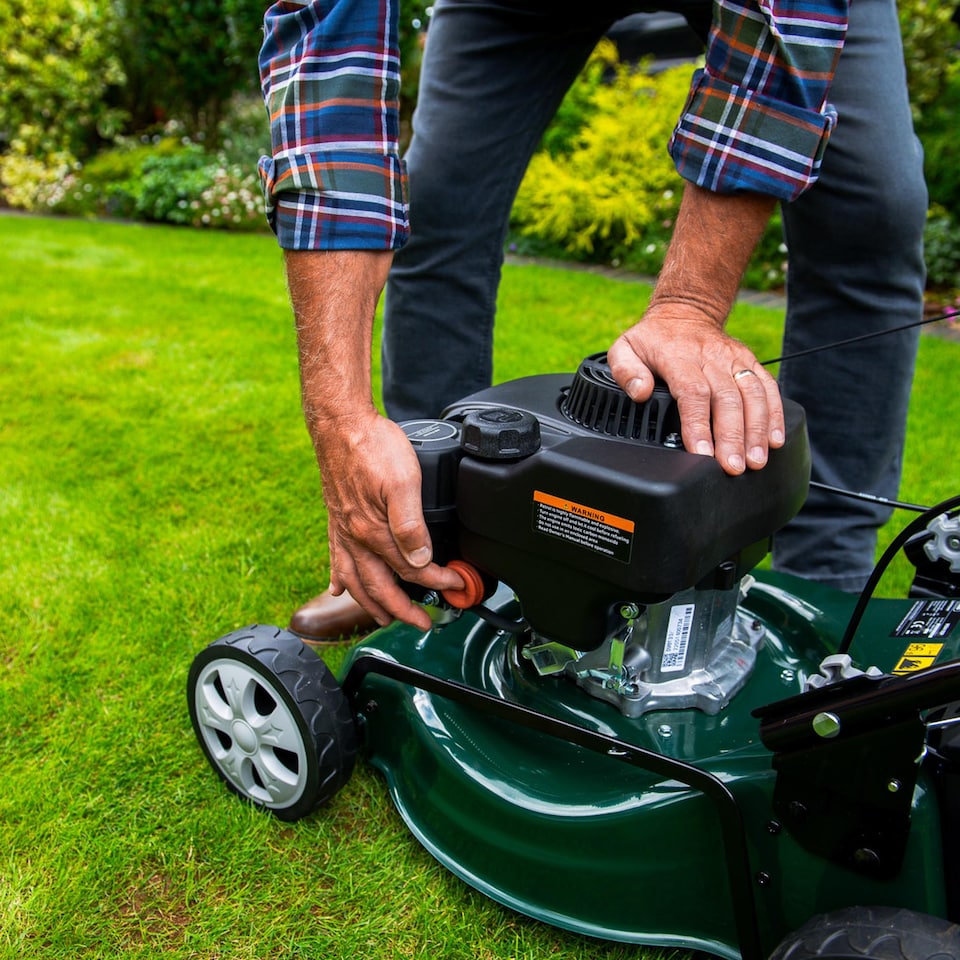 image 1 of Webb Classic 41cm Self‑Propelled Petrol Rotary Lawnmower