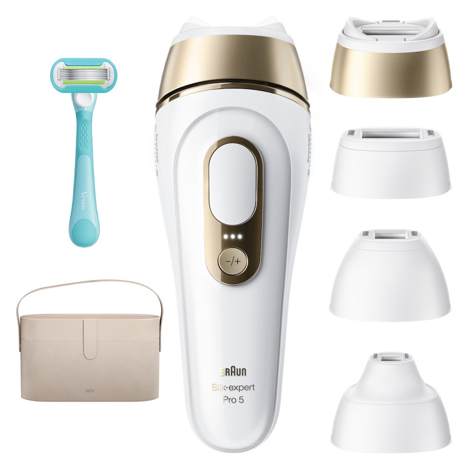 image 1 of Braun IPL Silk·expert Pro 5, At Home Hair Removal, 4 Attachment Heads, PL5441