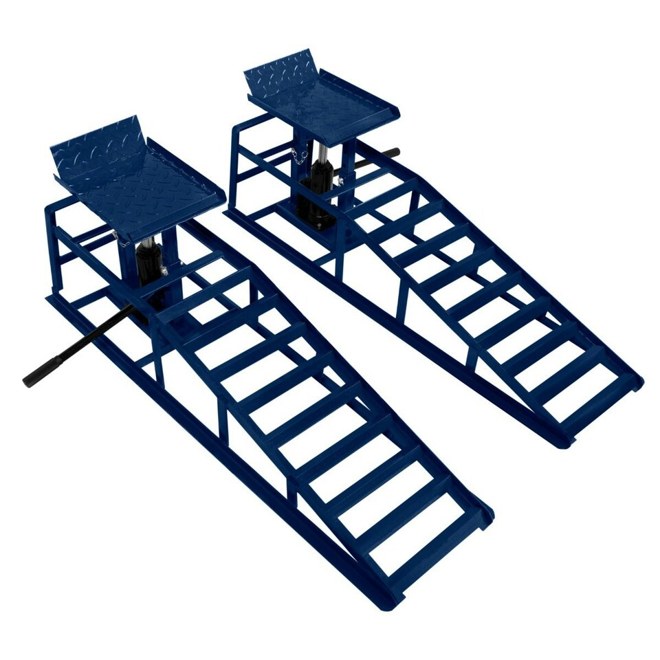 image 1 of Hydraulic Car Ramps - 3 Tonne Blue