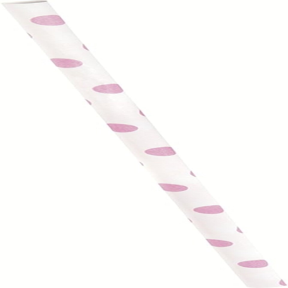 image 1 of Pack of 10 Lovely Pink Dots Paper Straws