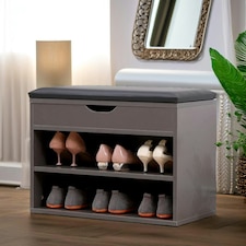 Shoe Storage Bench 60CM Grey Grey
