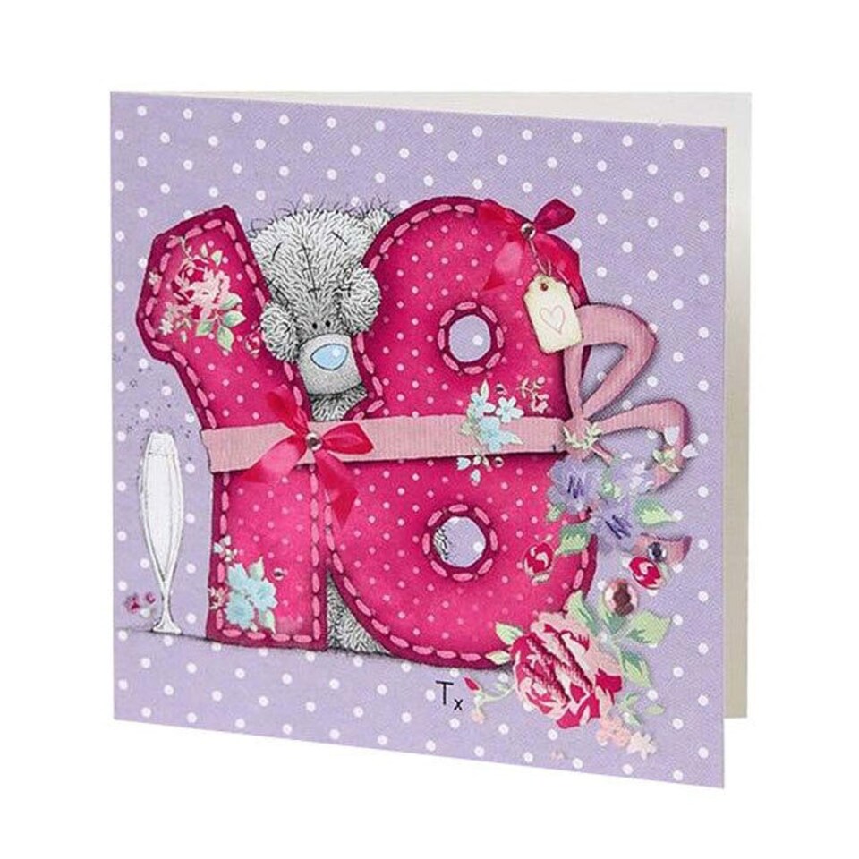 image 1 of 18th Birthday Me to You Bear Gift Tag