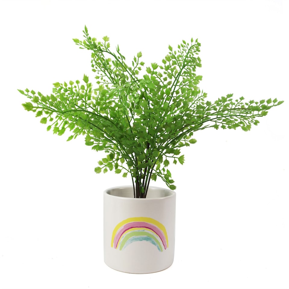 image 1 of Ceramic Rainbow Multicolour Ceramic Planter Plant Pot Botanik | Pink