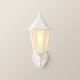 image 4 of ValueLights White Outdoor Garden Wired Security Lantern Wall Light