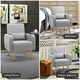 image 6 of HOMCOM Nordic Leisure Lounge Sofa Accent Chair with Pillow for Bedroom Grey