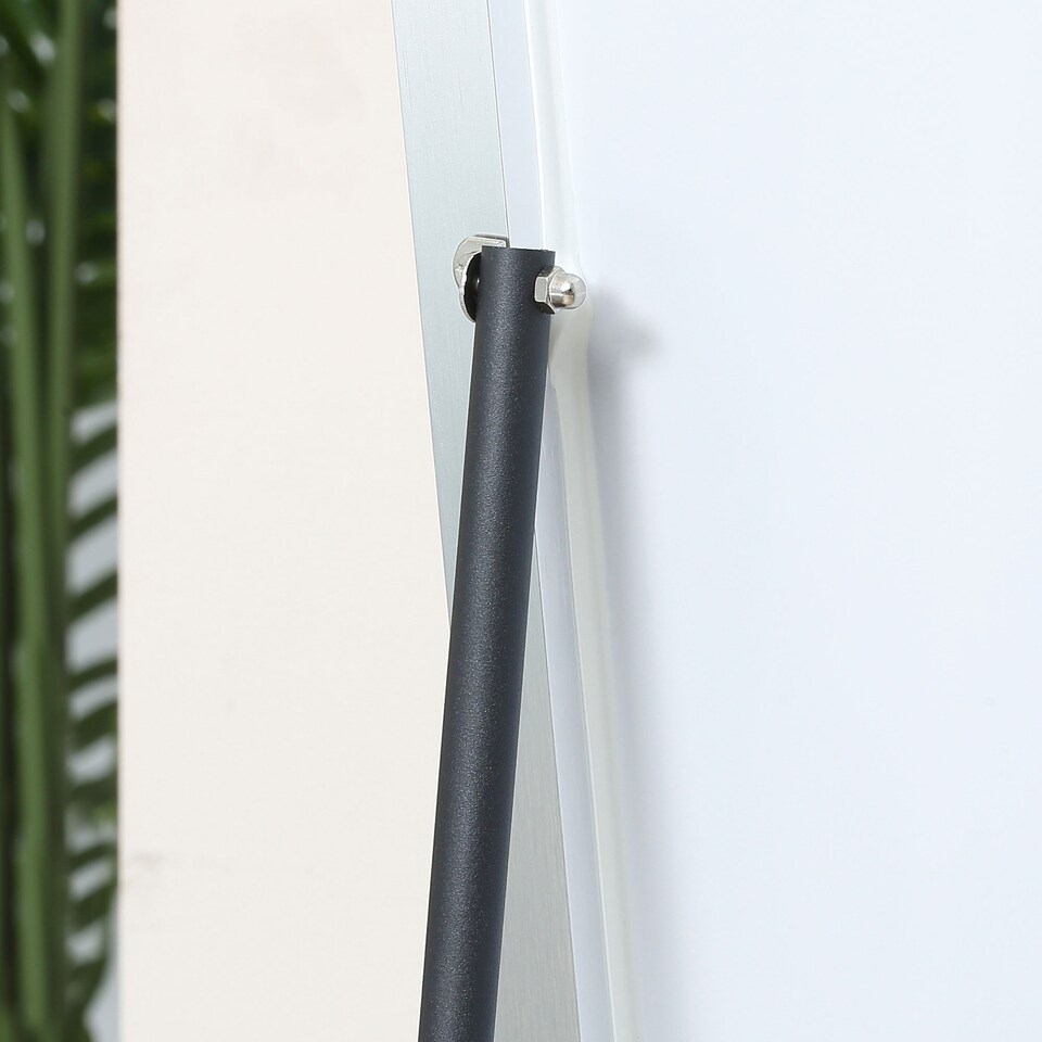 image 1 of HOMCOM Full Length Mirror Wall-Mounted, 160  40 cm Freestanding Rectangle Dressing Mirror for Bedroom, Living Room, Silver Frame