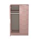 image 8 of Dover 5 Drawer 1 Door Childrens Wardrobe in Kobe Pink (Ready Assembled) | Pink | Kobe Pink