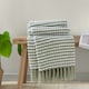 image 1 of Catherine Lansfield Stab Stitch Blanket Throw | Green | Sage Green | One Size