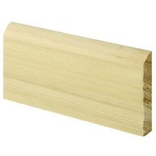 PACK OF 5 - Bullnose Pine Architrave - 19mm x 69mm x 2100mm