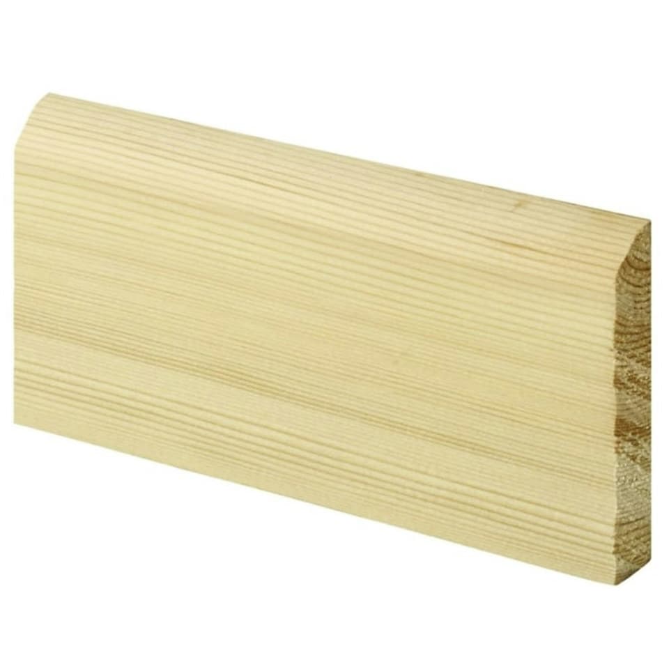 PACK OF 5 - Bullnose Pine Architrave - 19mm x 69mm x 2100mm
