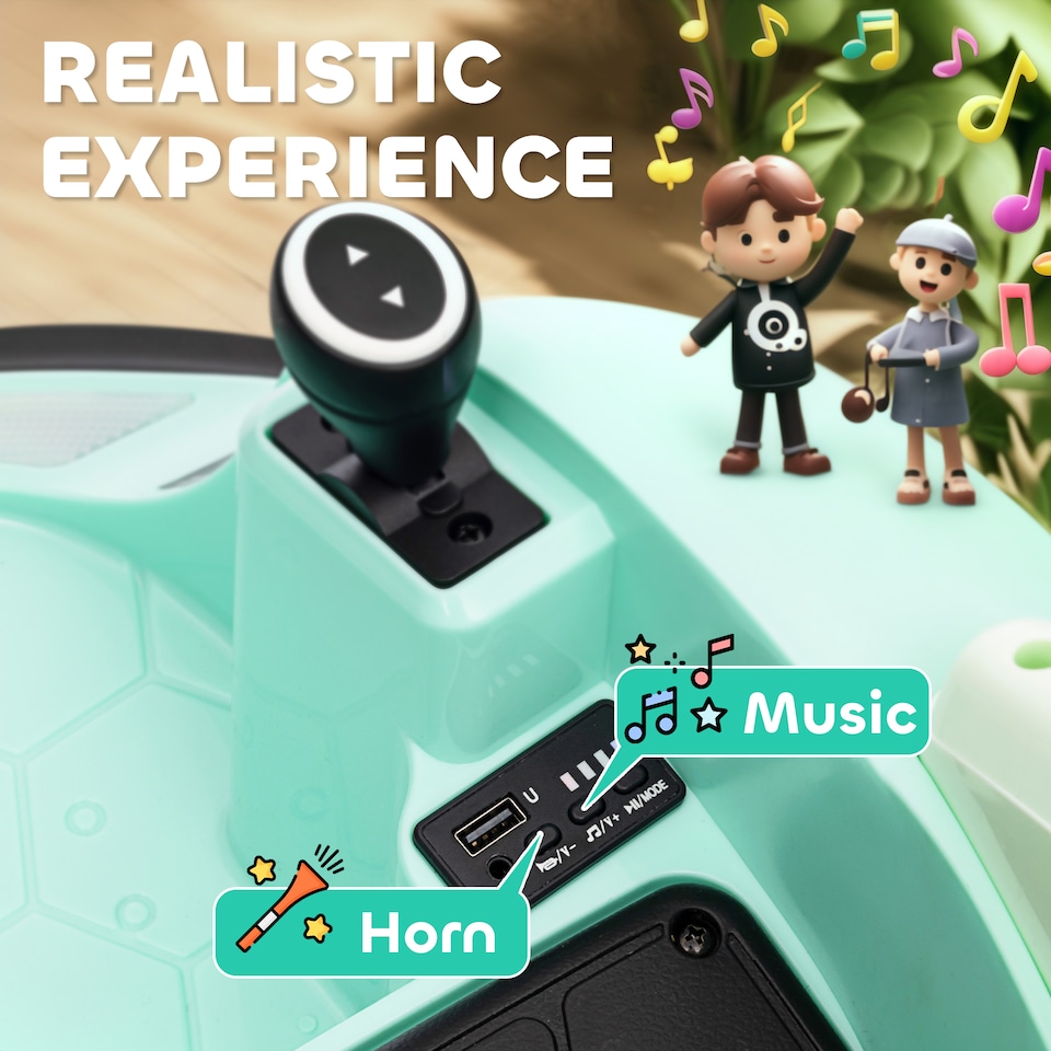 image 1 of AIYAPLAY 360 Rotation 12V Kids Bumper Car w Remote Control | Green