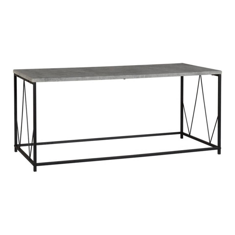 image 1 of Athens Rectangular Coffee Table - L45 x W100 x H45 cm - Concrete Effect/Black | Grey