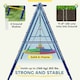 image 5 of AIYAPLAY 6 in 1 Kids Swing Set with 3 Swings, Climbing Net and Ladder