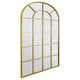 image 6 of The Arcus - Gold Framed Arched Window Garden Mirror 71" X 33.5" (180x85CM) | Gold