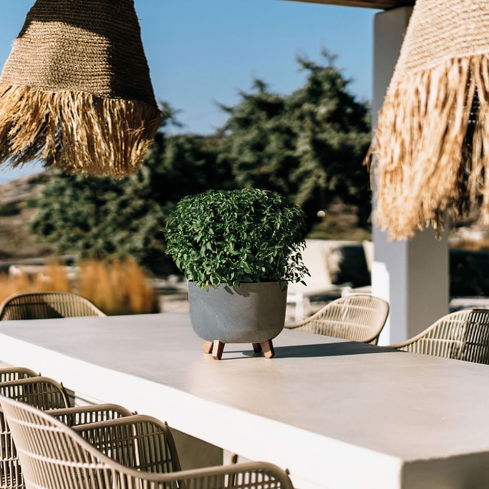 image 1 of 400mm Gracia Round Case Flower Pot | Grey | 1