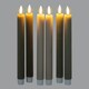 image 4 of Luxe Collection Natural Glow Ribbed Taper Candles - Wax - L2 x W2 x H24 cm - Taupe
