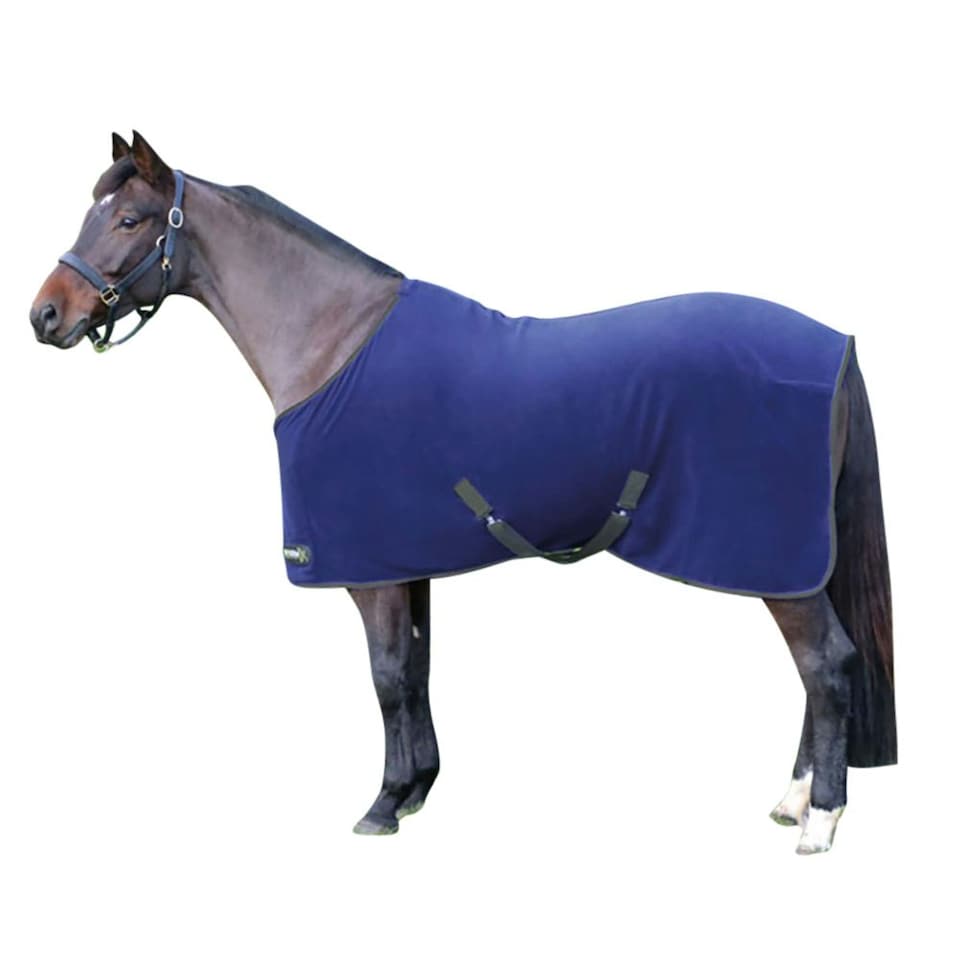 image 1 of Hy StormX Original Horse Fleece Rug - Navy/Grey - 4´ 6"