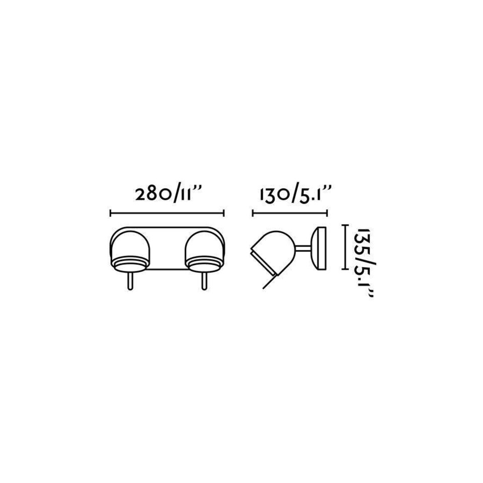 image 1 of Stone 2 Light Indoor Adjustable Wall Spotlight Grey, GU10