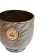 image 2 of Kew Leaf Embossed Cork Planter - Ceramic - L18 x W18 x H18 cm - Charcoal Grey