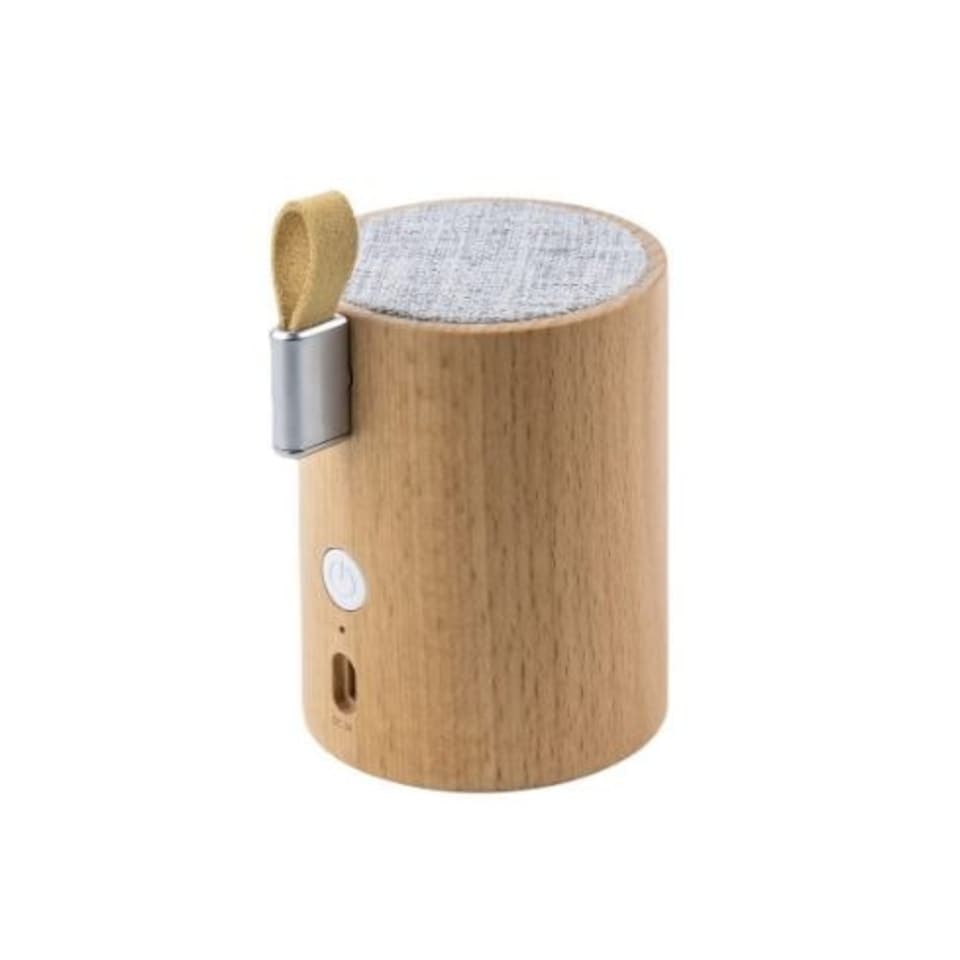 image 1 of Gingko Drum Light Bluetooth Speaker, Beech Wood