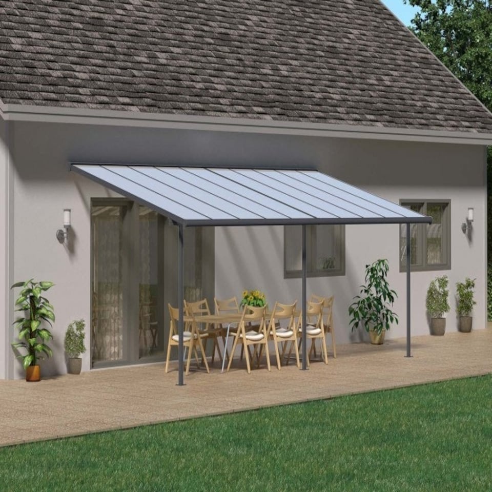 image 1 of Patio Cover Sierra 3 x 4.25 Clear - Polycarbonate - L434 x W299 x H305 cm - Grey | Grey