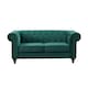 image 1 of Pelham 2 Seat Velvet Sofa - Green