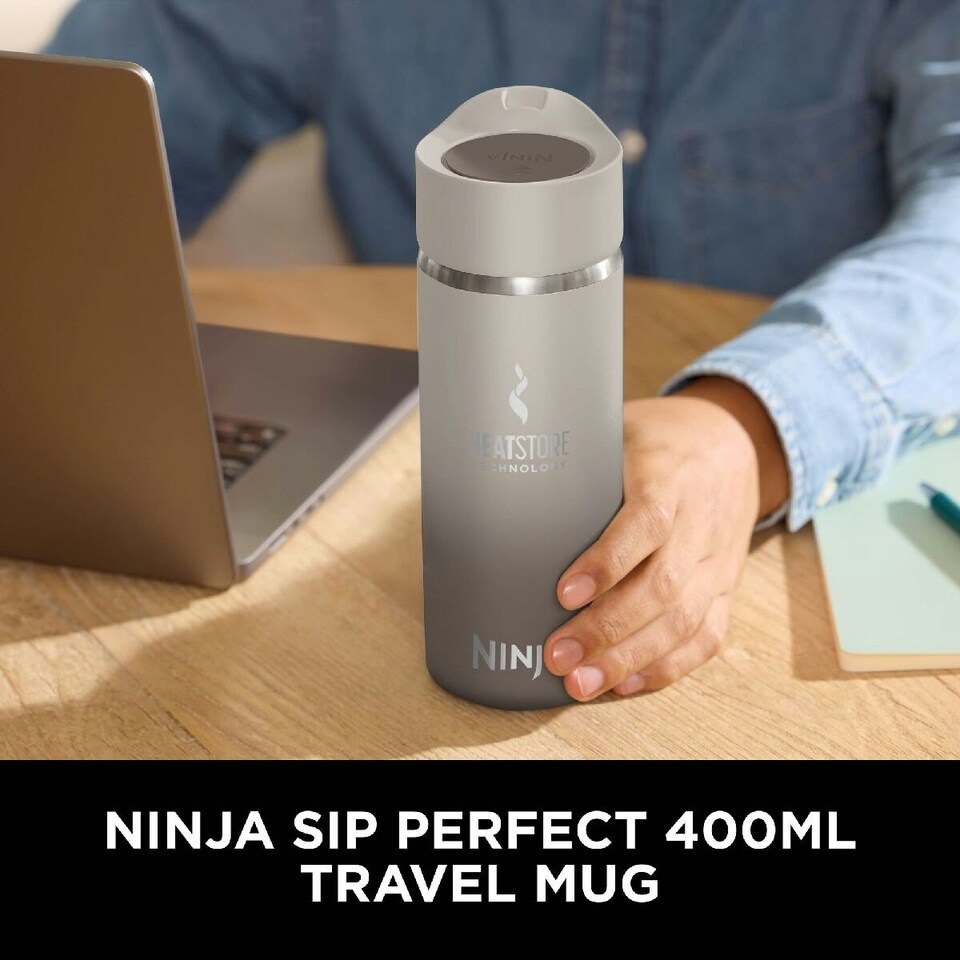 image 1 of Ninja 400ml Sip Perfect Travel Mug in Stone DW1603EUUKST N/A