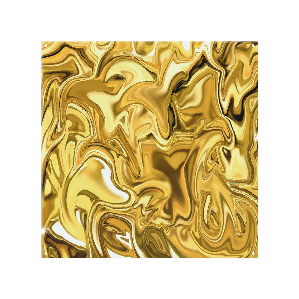 image 1 of Golden Liquid Splash Back | White
