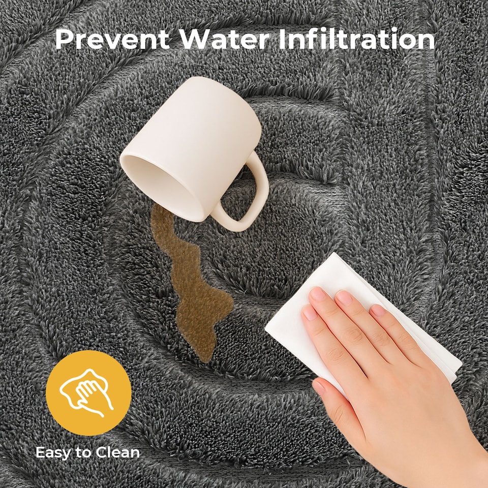 image 1 of Marlow 120x160cm Plush Velvet Area Rug Washable Non Slip Floor Mat Living Room | Grey | Grey