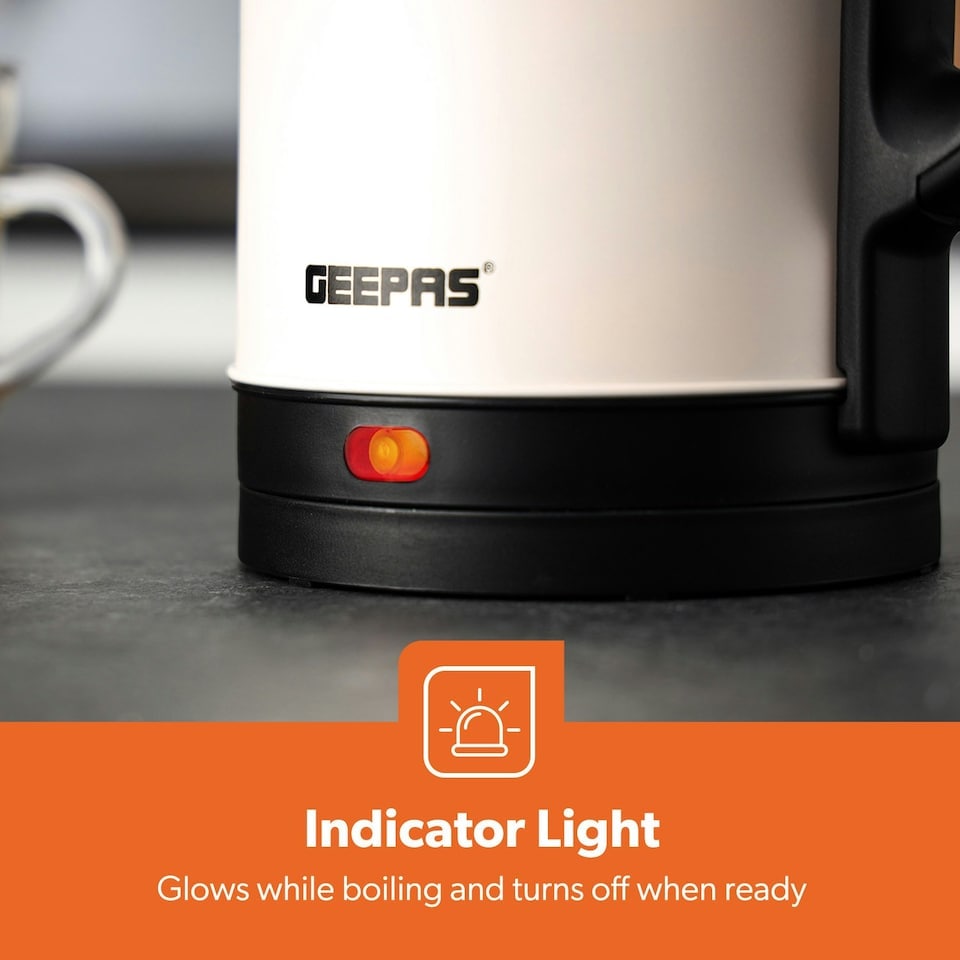 image 1 of GEEPAS Electric 1.8L Kettle |1800W  Stainless Steel