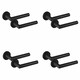 image 1 of Golden Grace 4 Pairs Mitred Design Door Handles on Round Rose Matt Black Finish with 2.5" Tubular Latch - 52mm Diameter Black